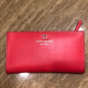 Peach Kate spade wallet